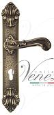 Дверная ручка Venezia на планке PL95 мод. Giulietta (мат. бронза) под цилиндр