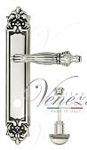 Дверная ручка Venezia на планке PL96 мод. Olimpo (натур. серебро + чернение) сантехнич