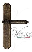 Дверная ручка Venezia на планке PL02 мод. Castello (ант. бронза) проходная