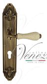 Дверная ручка Venezia на планке PL90 мод. Colosseo (мат. бронза с белой керамикой паут
